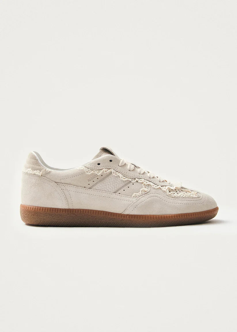 ALOHAS Crochet Cream Leather Sneakers