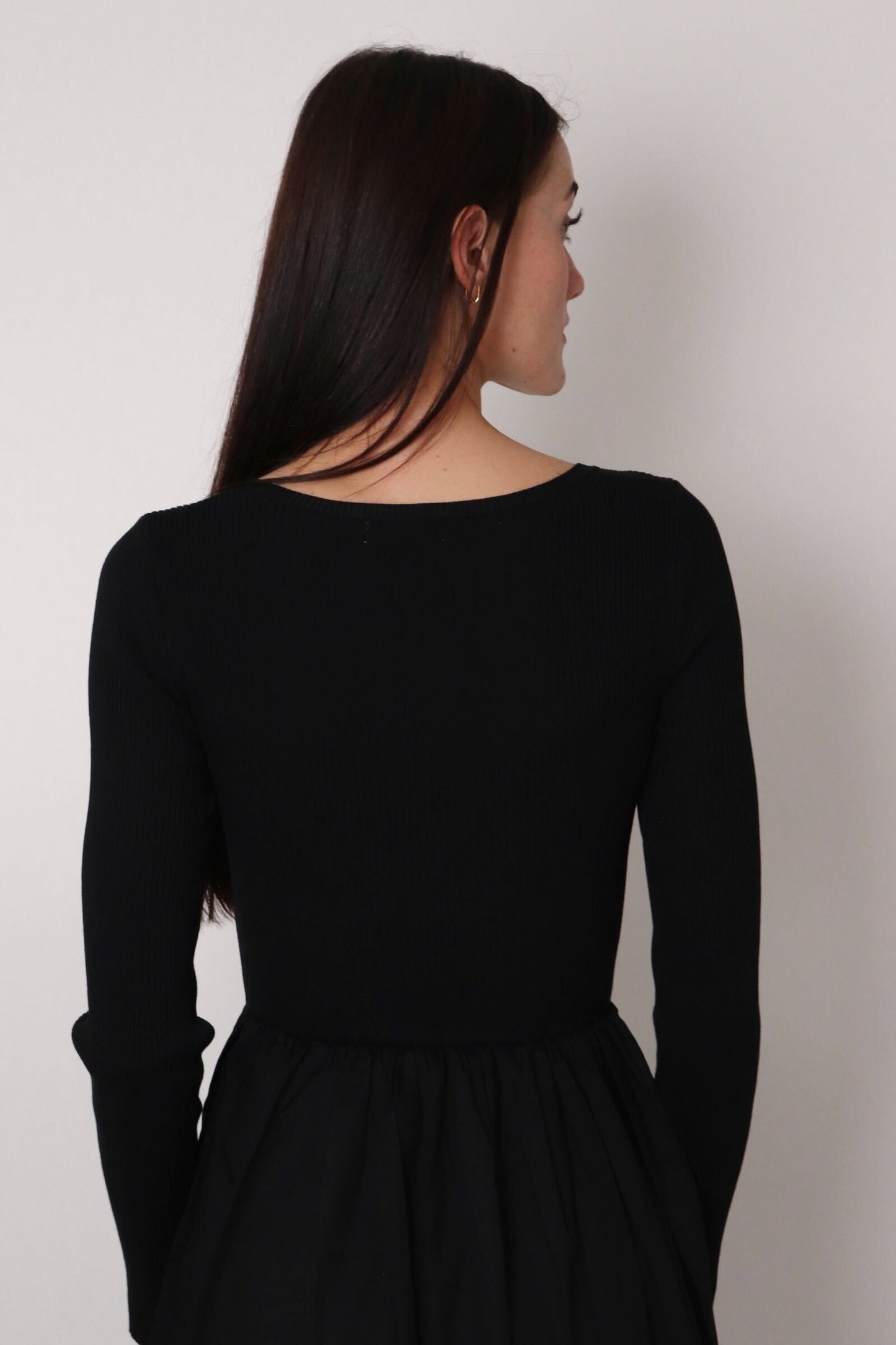 Ribbed Long Sleeve Midi Dress